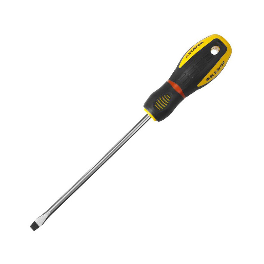 Отвертка шлицевая SL 5,5х150мм (STAYER) /двухкомп. ручка. намагн. арт. 25131-05-15_z02/ — фото 1