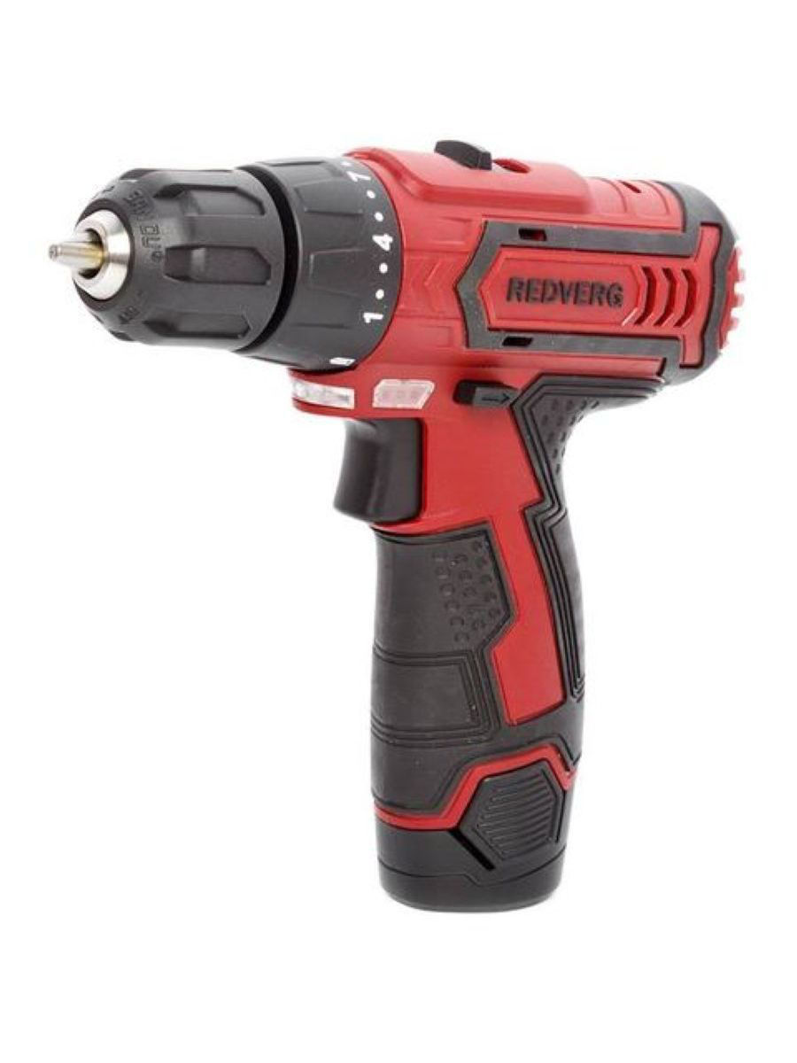 Дрель аккумуляторная RD-SD12L/2Y (REDVERG) /12 В; 20Нм, 2х1,5Ач Li-Ion, БЗП10мм, 0-400/0-1500 об/мин., 2,1кг, кейс/ — фото 1