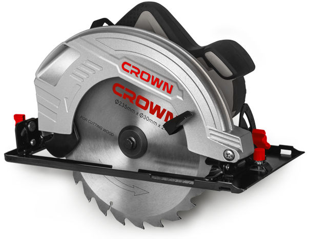 Пила дисковая CT15210-235 (CROWN) /2000Вт; диск 235х30мм; 4500об./мин; 85мм; 7,6кг/ — фото 1