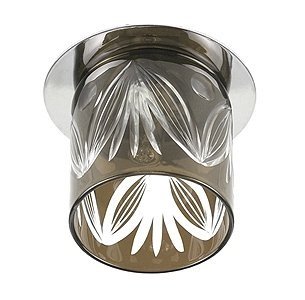 Светильник точечный G9 DK53 CH/TEA (ЭРА) /декор стекл.стакан 