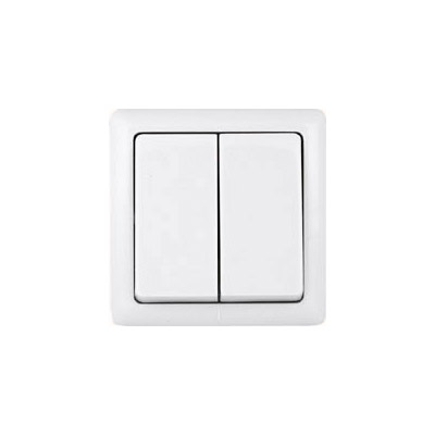 Выключатель 2-кл. ОУ IP20 Хит (Schneider Electric) /6А белая арт. VA56-232-B/ — фото 1