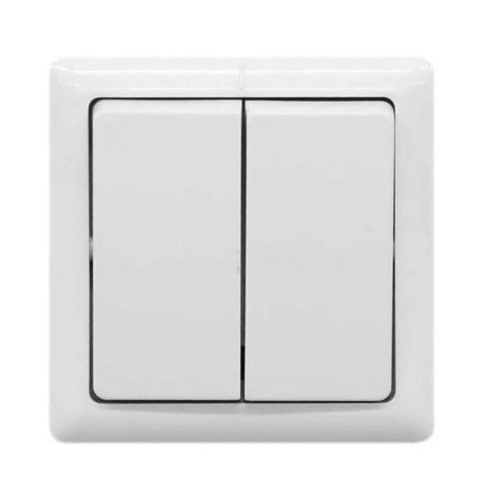 Выключатель 2-кл. СУ IP20 Хит (Schneider Electric) /6А 250В белый арт. VS56-234-B/ — фото 1