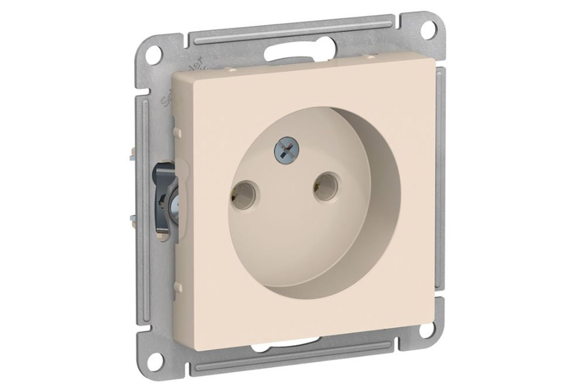 Розетка 1-мест. СУ AtlasDesign (Schneider Electric) /16А механизм беж. /арт. ATN000241/ — фото 1
