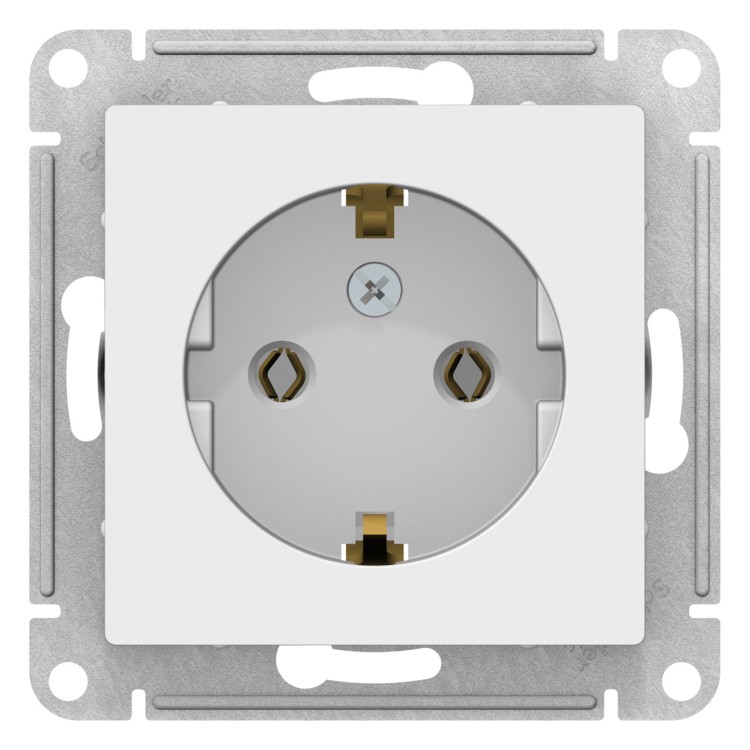 Розетка 1-мест.з/к СУ AtlasDesign (Schneider Electric) /16А механизм белый /арт. ATN000143/ — фото 1