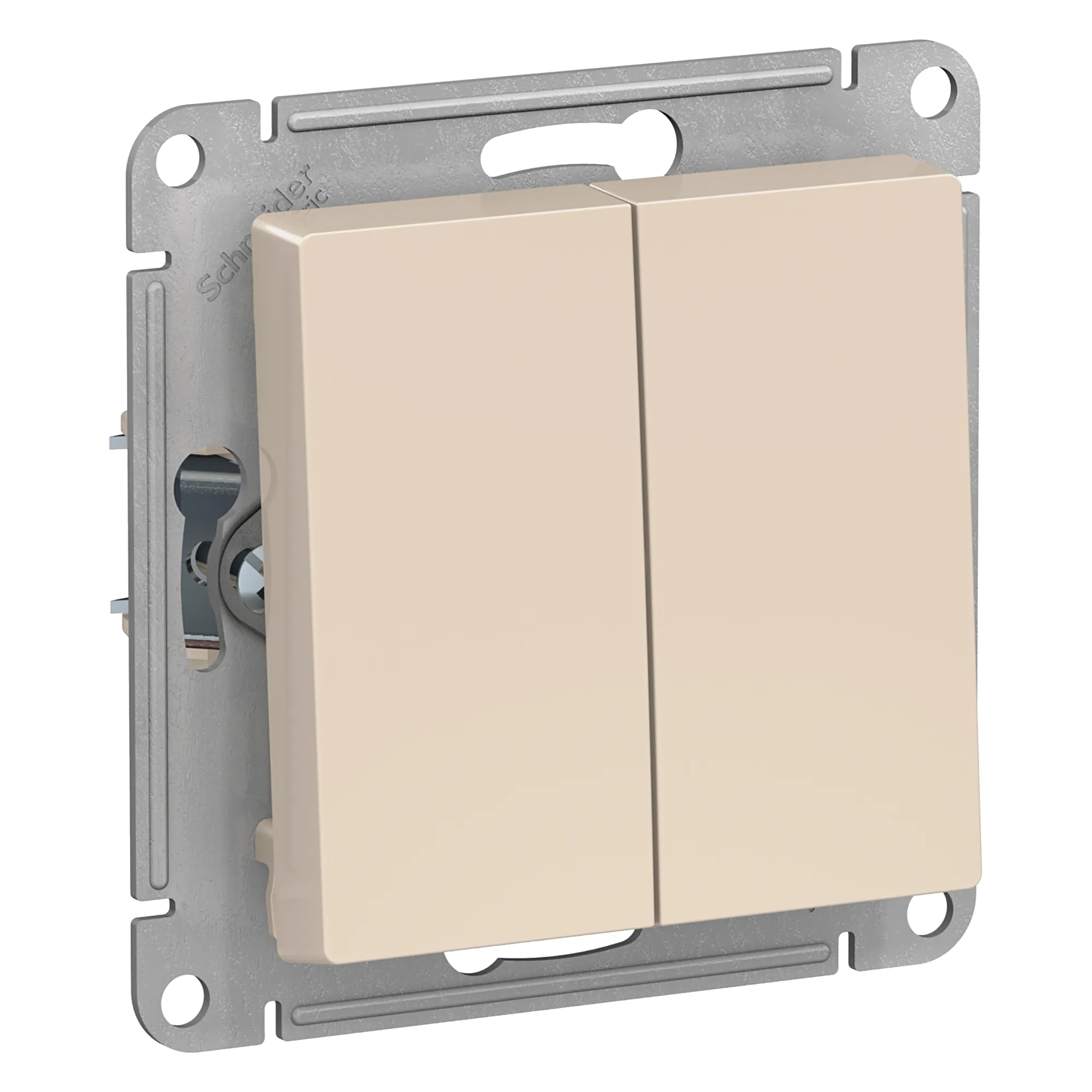 Выключатель 2-кл. СУ AtlasDesign (Schneider Electric) /10А механизм беж./арт. ATN000251/ — фото 1