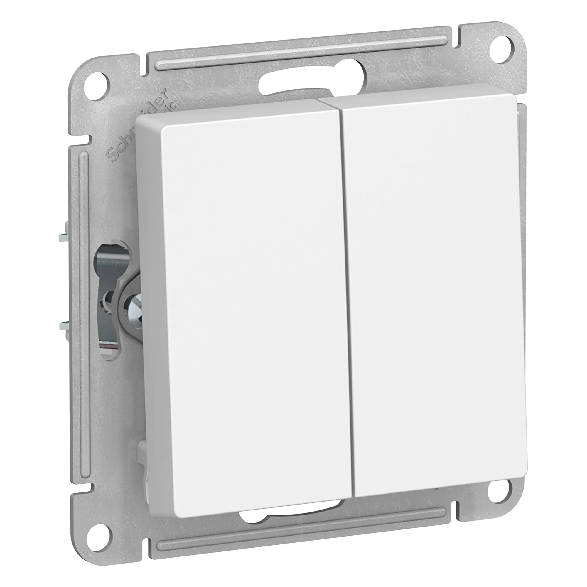 Выключатель 2-кл. СУ AtlasDesign (Schneider Electric) /10А механизм белый /арт. ATN000151/ — фото 1