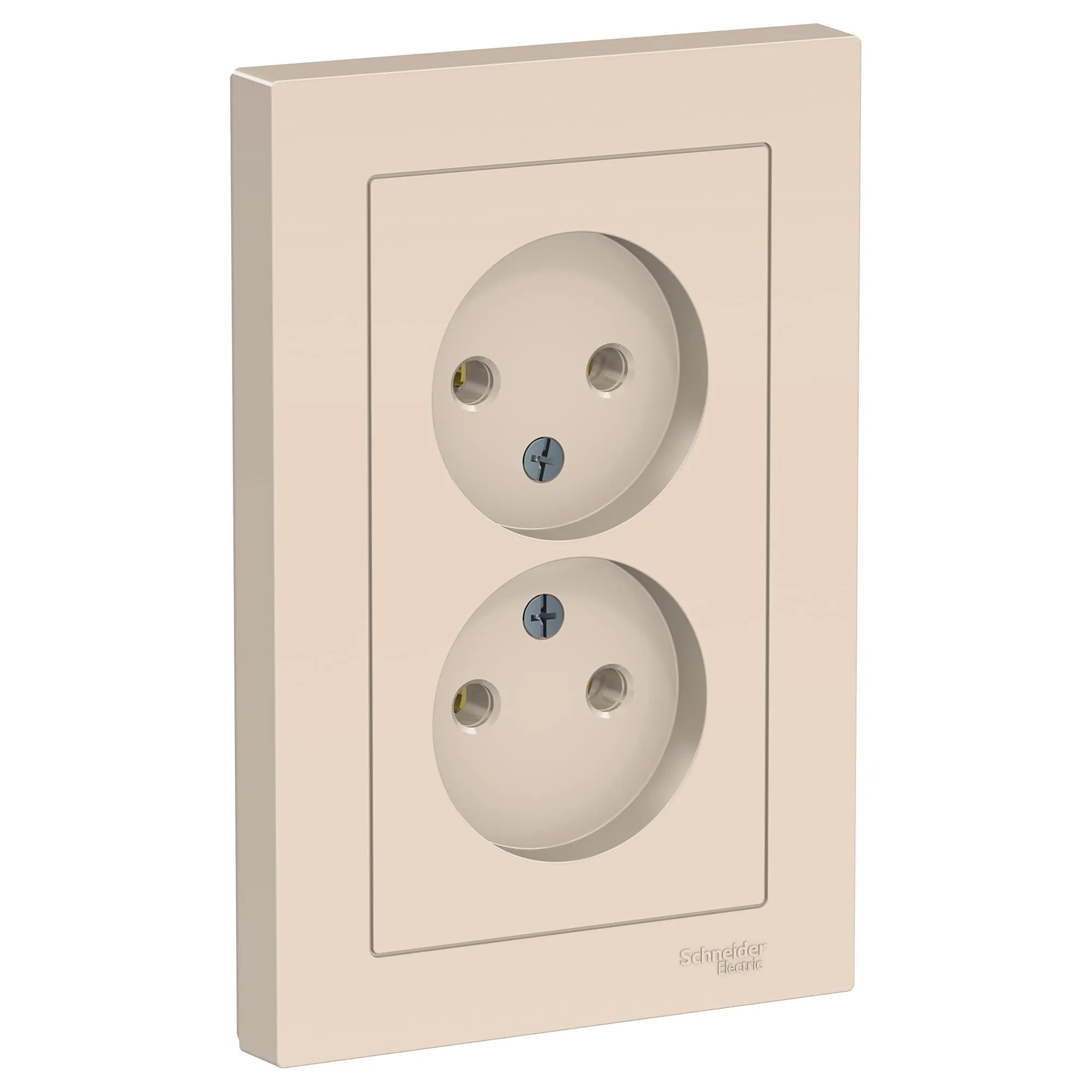 Розетка 2-мест. СУ AtlasDesign (Schneider Electric) /16А беж. /арт. ATN000220/ — фото 1