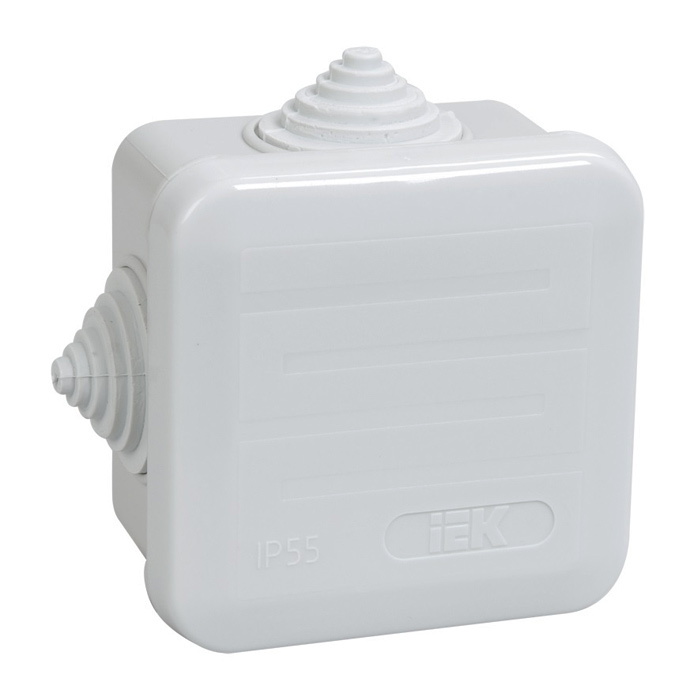 Коробка распаячная ОУ IP44 100х100х50мм КМ41255 (IEK) /арт. UKOZ11-100-100-050-K41-44/ — фото 1