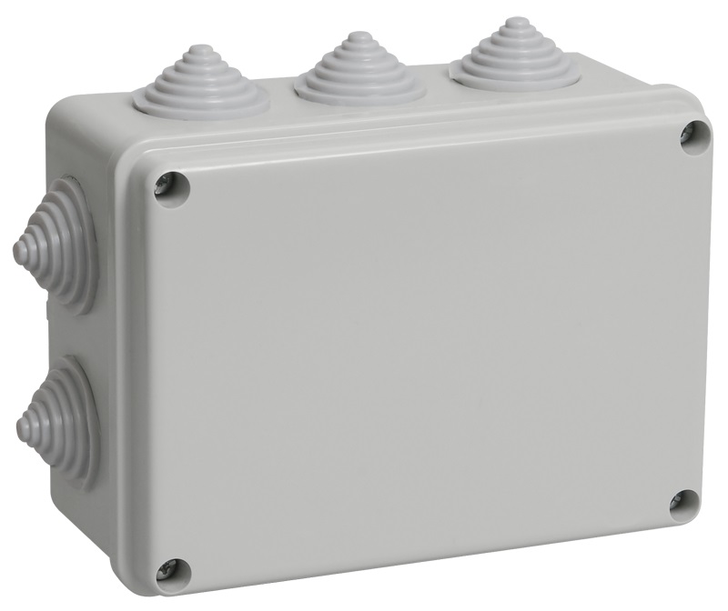 Коробка распаячная ОУ IP44 150х110х70мм КМ41241 (IEK) /10 гермоввода арт. UKO10-150-110-070-K41-44/ — фото 1