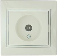 Розетка TV СУ Мира проходн. крем/крем. Lezard 701-0303-129 — фото 1