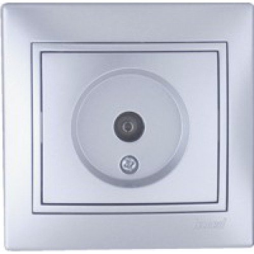 Розетка TV СУ Мира оконечн. метал.сер. Lezard 701-1010-130 — фото 1