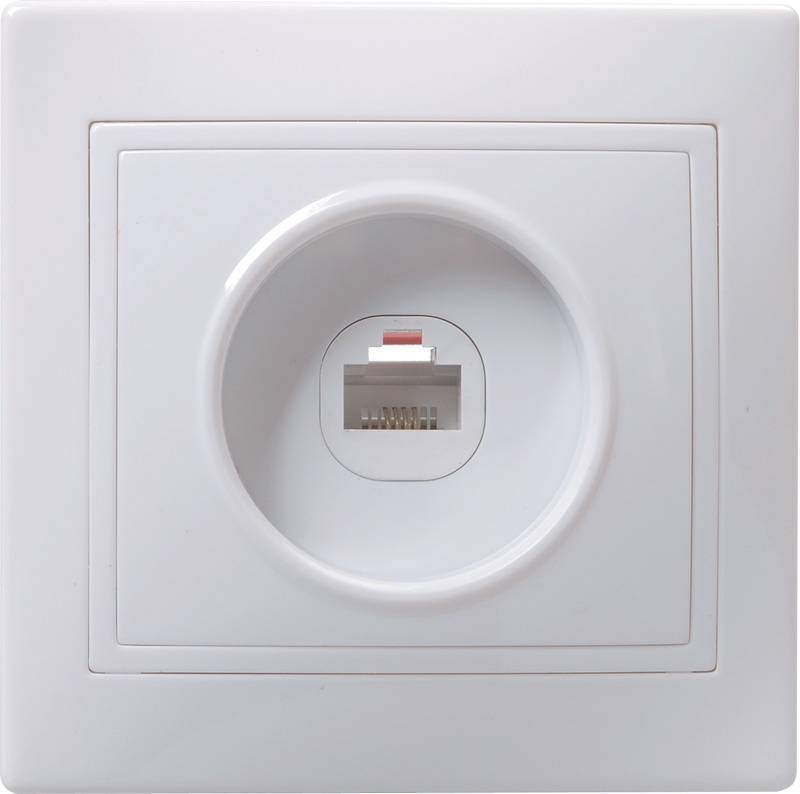 Розетка телеф. СУ IP20 Кварта (IEK) / белая арт. EТK10-K01-DM/ — фото 1