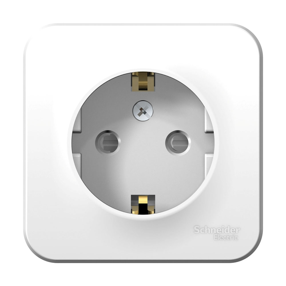 Розетка 1-мест. OУ з/конт. BLANCA (Schneider Electric) /16А белый без шторок арт. BLNRA010101/ — фото 1