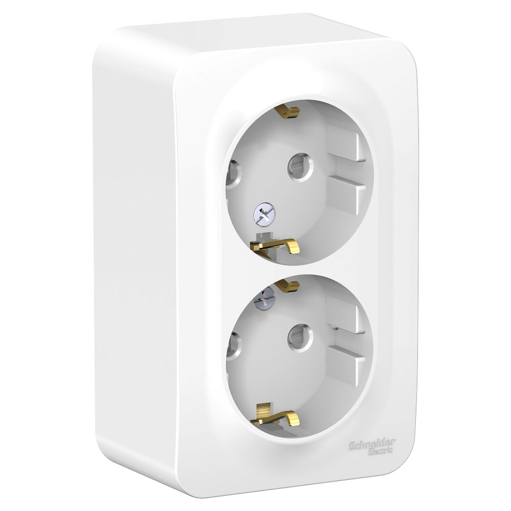 Розетка 2-мест. OУ BLANCA (Schneider Electric) /16А белый арт. BLNRA000211/ — фото 1