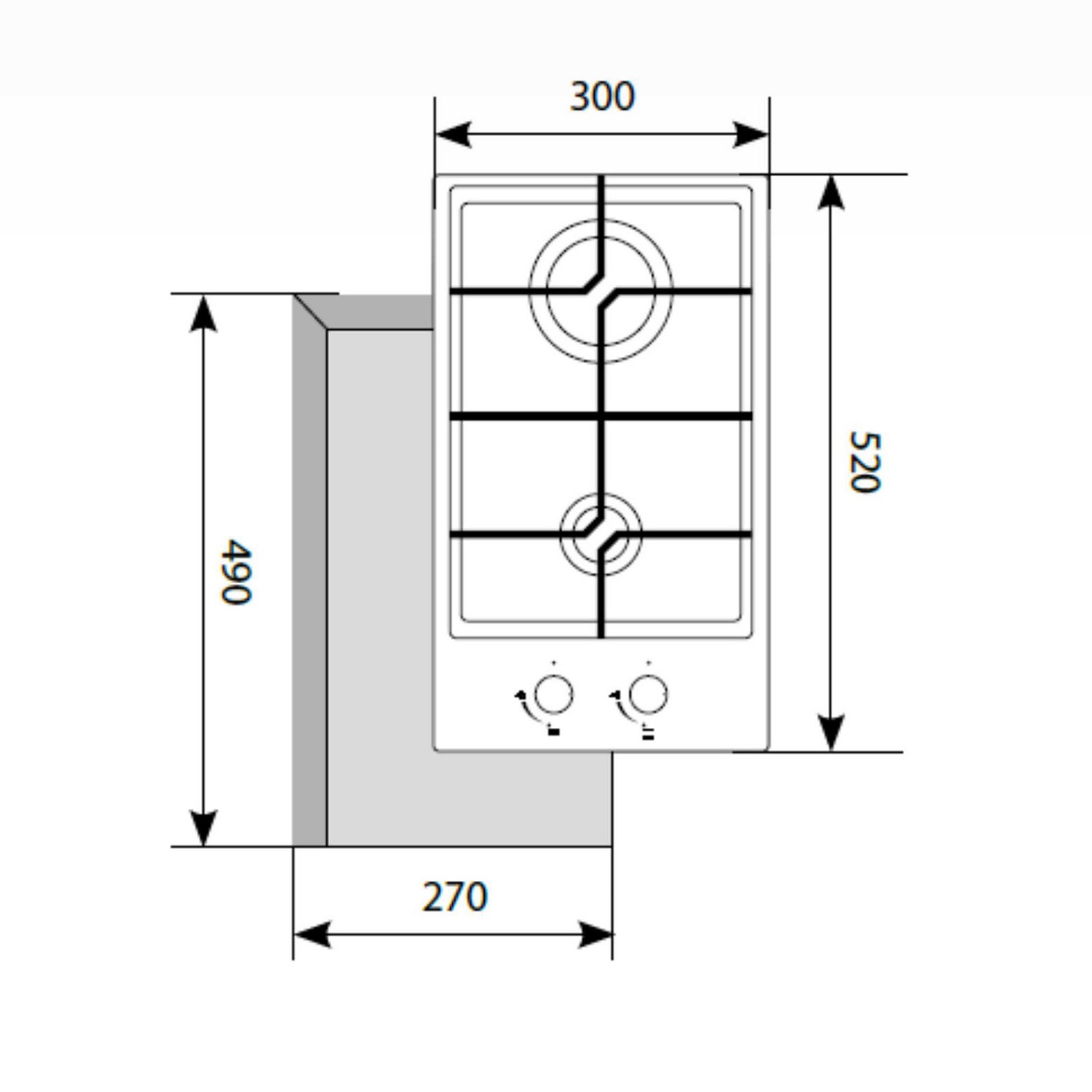 Панель варочная газовая LEX GVG 321 WH 30-40 см