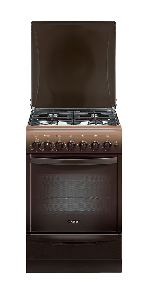 Плита газовая с электрической духовкой Гефест 5102-02, размер 50х60см, белая — фото 1