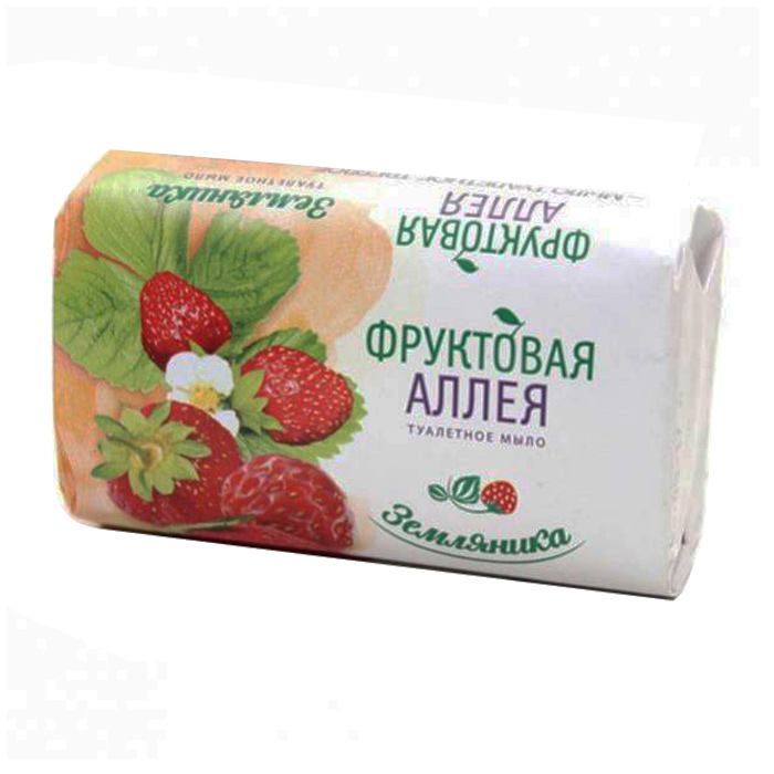 Мыло туалетное 90 гр ФРУКТОВАЯ АЛЛЕЯ земляника — фото 1