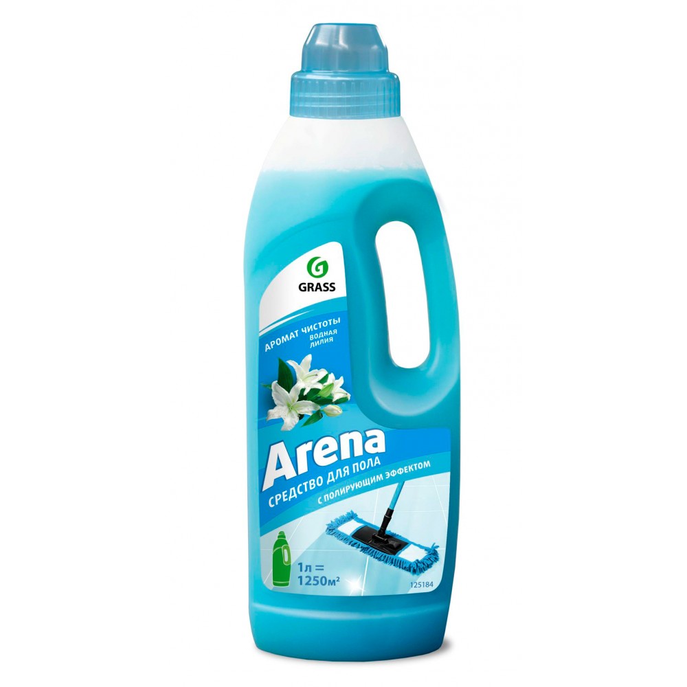 Средство для пола с полирующим эфектом ARENA водная лилия 1л GRASS — фото 1