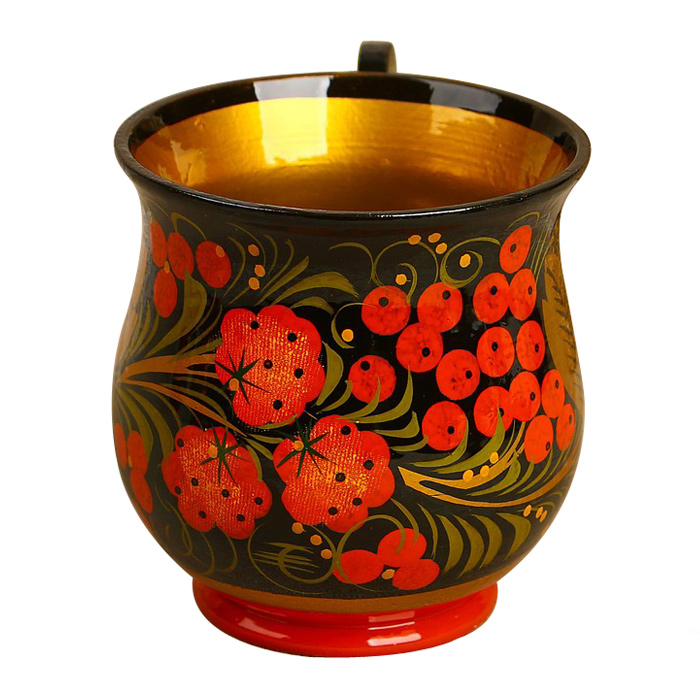 Кружка дерев. 350мл хохлома — фото 3