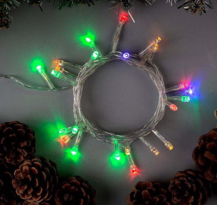 Гирлянда свд 2.5м IP20 (Luazon Lighting) /25LED MULTI / арт.1080342 /