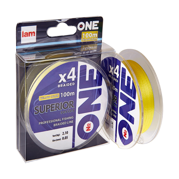 Шнур IAM №ONE SUPERIOR X4 0.16мм 100м yellow
