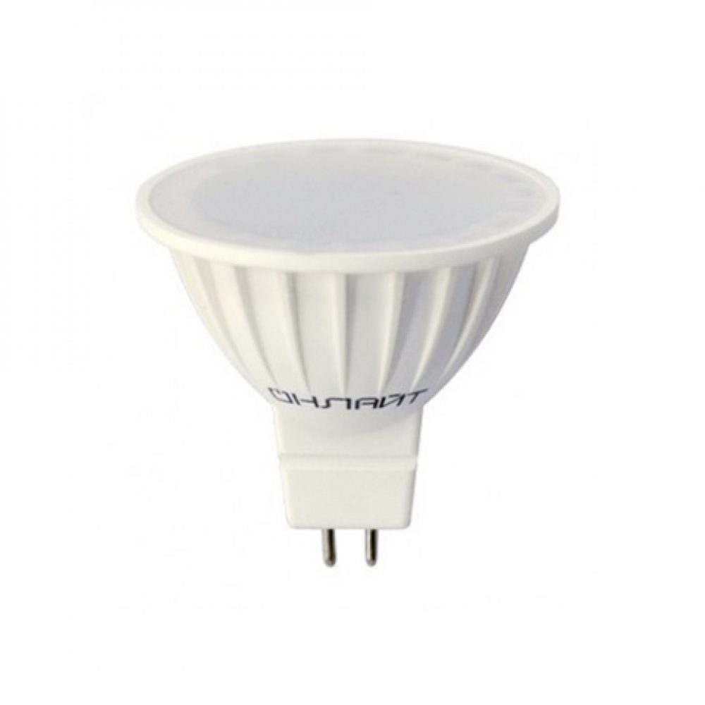 Лампа свд GU5.3 MR16 5Вт 4000К 375Lm (ОНЛАЙТ) /холодный белый арт. ОLL-MR16-5-230-4K-GU5.3/ — фото 1