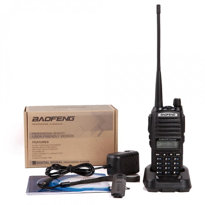 Радиостанция портативная BAOFENG UV-82 (Black) 144-430