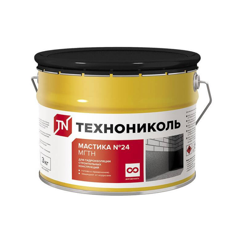 Мастика гидроизоляционная №24 10кг ТЕХНОНИКОЛЬ — фото 1