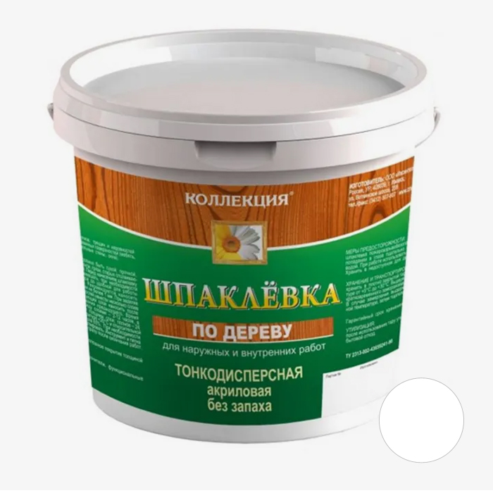 Шпаклевка Коллекция по дереву 0,8кг белая — фото 1