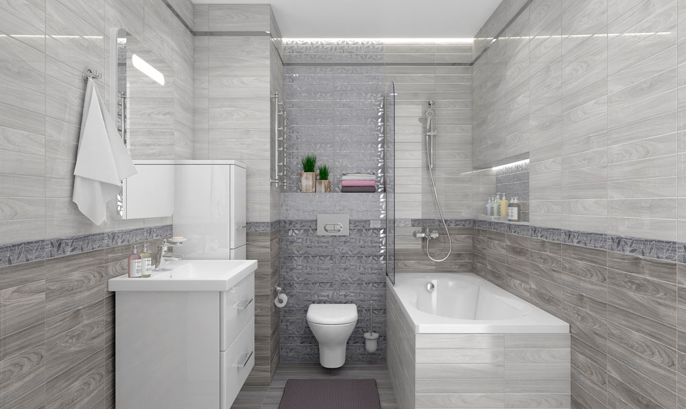 Керамическая плитка Bona бордюр тёмно-серый 66-03-06-1344 6,2х40