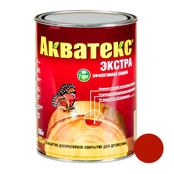 Покрытие текстурное АКВАТЕКС-экстра 0,8л красное дерево — фото 1