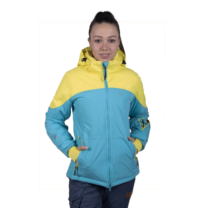 Куртка женская зимняя горнолыжная Snow Headquarter В-8126 yellow/blue — фото 1
