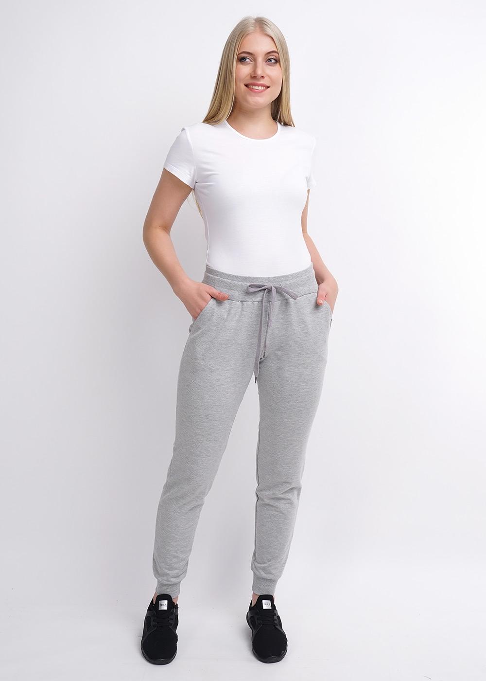 Брюки женские спортивные LTR006 светло-серые (CLEVER WEAR) — фото 1