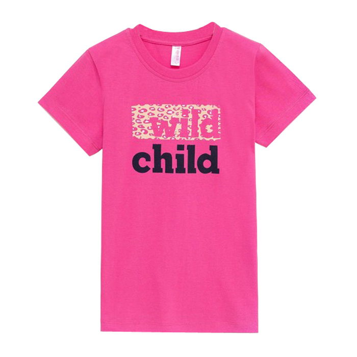 Футболка детская WILD CHILD розовая — фото 1