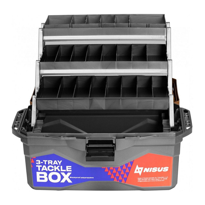 Ящик для снастей Tackle Box трехполочный NISUS красный — фото 2