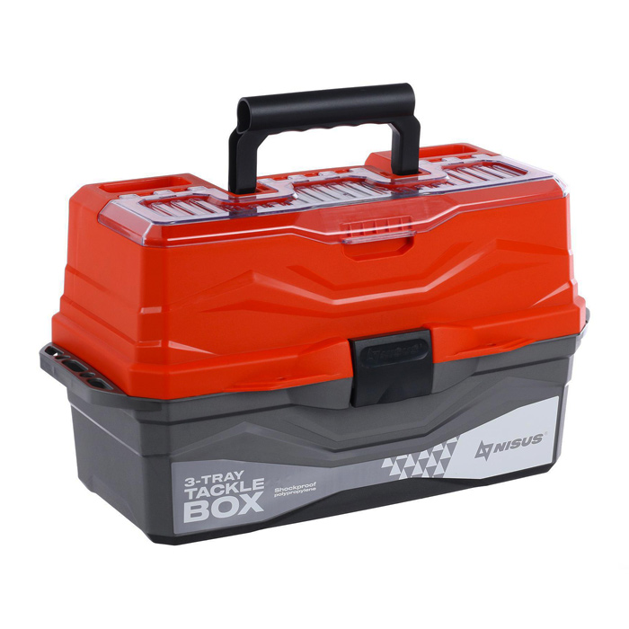 Ящик для снастей Tackle Box трехполочный NISUS оранжевый — фото 1
