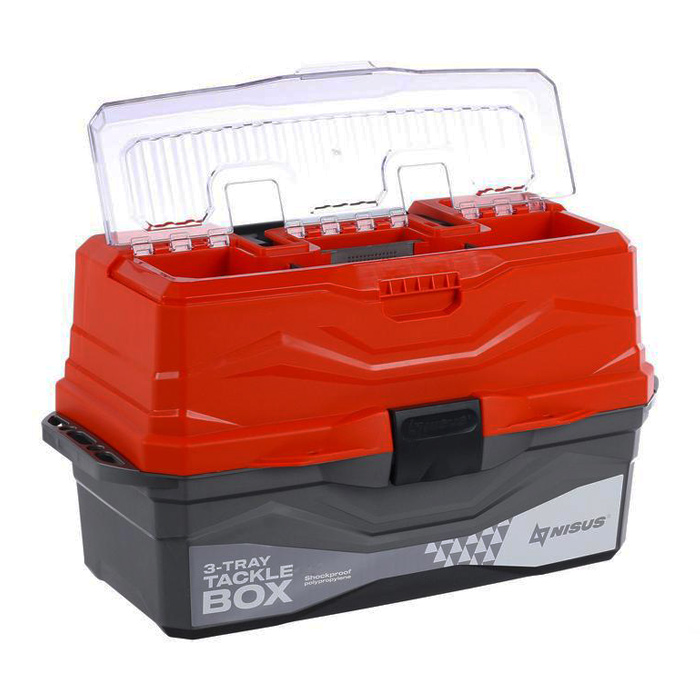 Ящик для снастей Tackle Box трехполочный NISUS оранжевый — фото 2