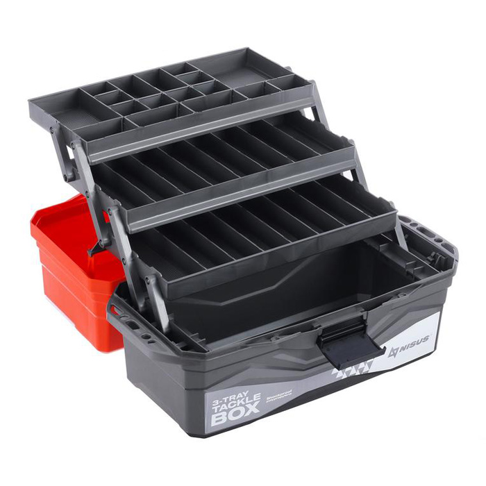 Ящик для снастей Tackle Box трехполочный NISUS оранжевый — фото 3