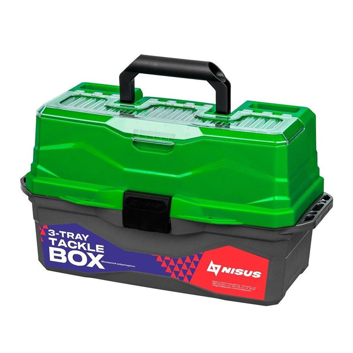 Ящик для снастей Tackle Box трехполочный NISUS зеленый — фото 1