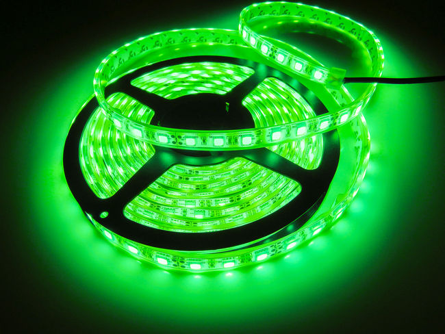Лента свд 12V 4,8Вт/m 60led/m IP65 (Ecola) /зеленая катушка 5м/ арт.P5LG05ESB/