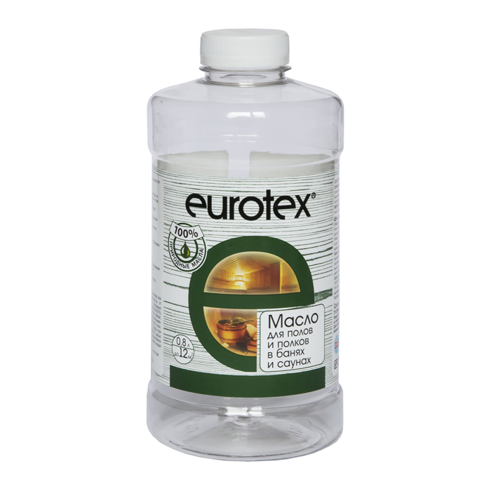 Масло EUROTEX - Сауна для защиты пола и полка 0,8л — фото 1