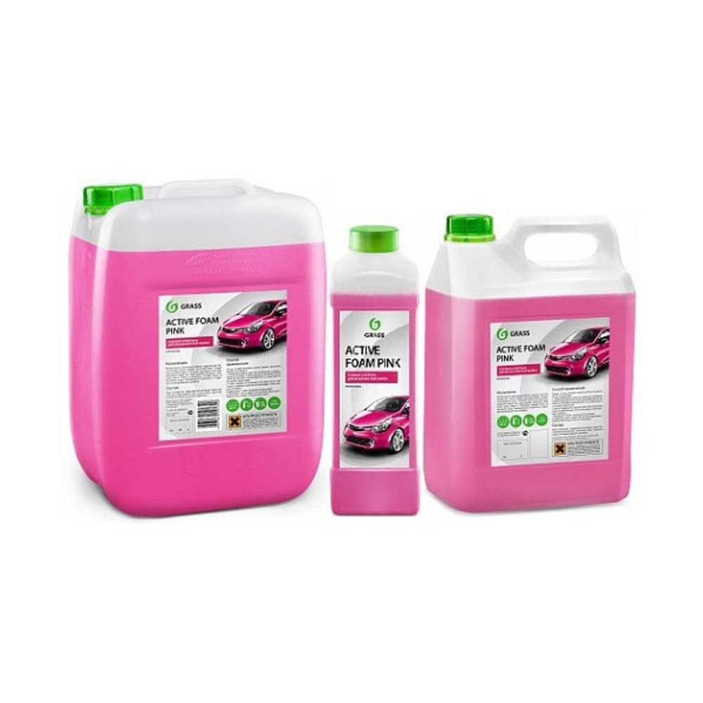 Автошампунь 1л Active Foam Pink (GRASS) /для бесконтактной мойки/ — фото 1