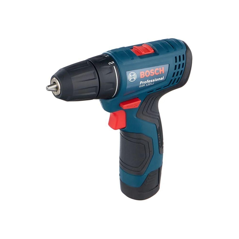 Дрель аккумуляторная GSR 120-Li (BOSCH) /12В; 2х2,0Ач Li-lon; 30Hm; 0-380/0-1300об/мин.; БЗП 10мм, 1,0кг; кейс/ — фото 1