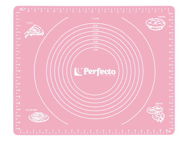 Коврик силиконовый для раскатки теста 50х40см /Pink/ — фото 1