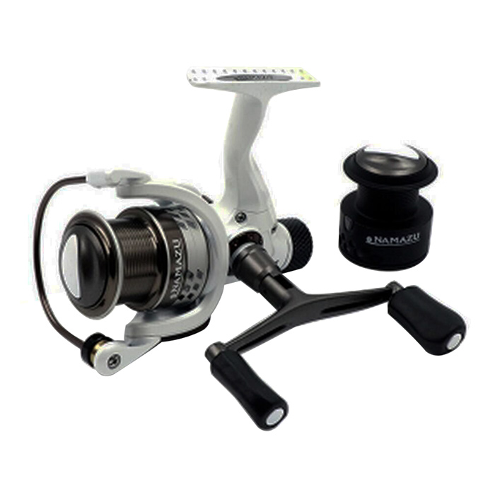 Катушка безынерц. Namazu White Fish WF4000, 4+1 подш., метал.шпуля+зап.графит.шпуля — фото 1