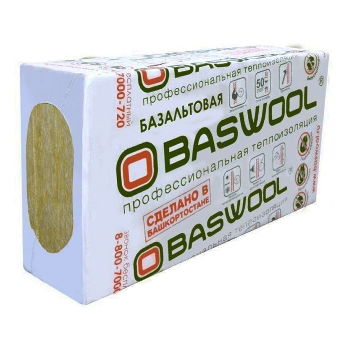 Минвата BASWOOL ЛАЙТ 45 50*600*1200 6пл (4,32м2 0,216м3)