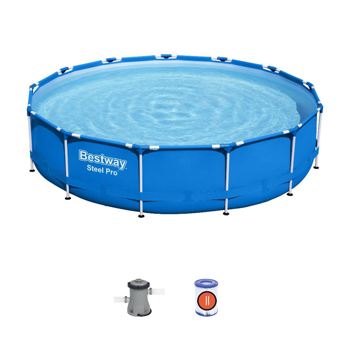 Бассейн 396х84см каркасный Steel Pro фильтр-насос (BESTWAY) /арт.5612E/ — фото 1