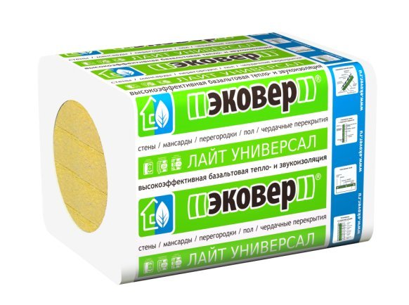 Минвата Эковер Лайт Универсал 50х 600х1000 (12шт)(7,2 кв м)(0,36 куб.м) плита