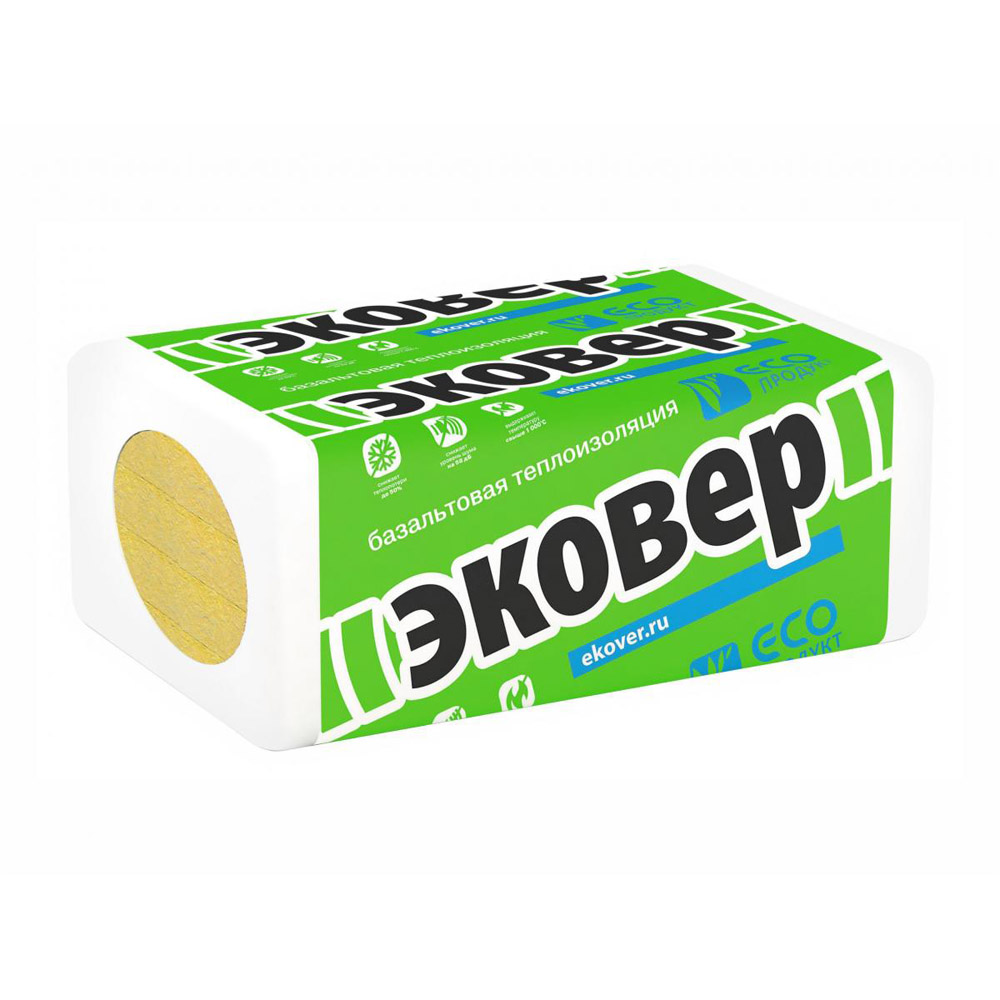 Минвата Эковер Вен-фасад П80 50х 600х1000 (8шт)(4,8 кв м)(0,24 куб.м) — фото 1
