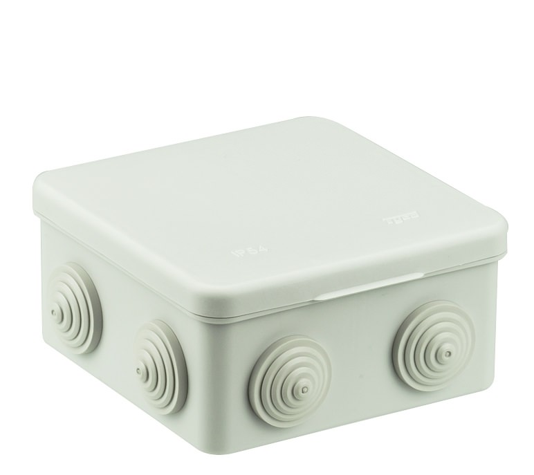 Коробка распаячная ОУ IP20 105х105х56мм (E.p.plast) /белая арт. 105031/ — фото 1